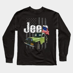 Willys-Overland Truck Jeepcar JEEP Flag Long Sleeve T-Shirt